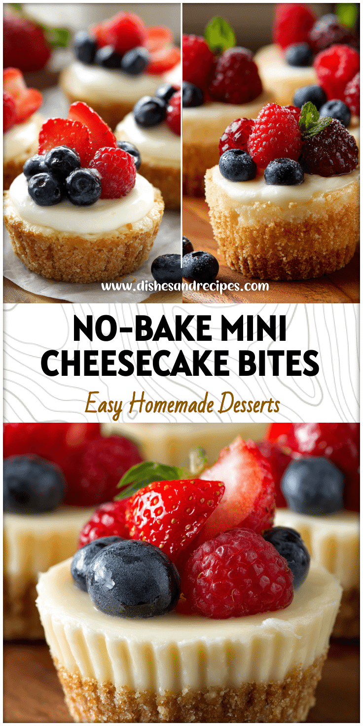 Mini Cheesecake Bites No Bake – Easy Creamy Dessert in Muffin Cups